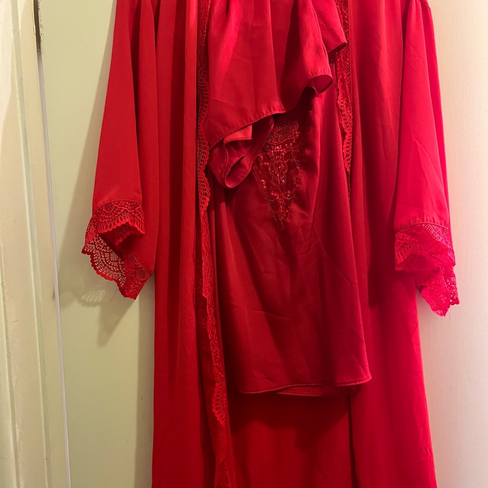 INC International Concepts Intimates. Short robe, camisole top and shorts.